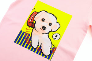 Extra langes T-Shirt mit Puppy
