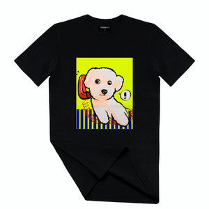 Extra langes T-Shirt mit Puppy