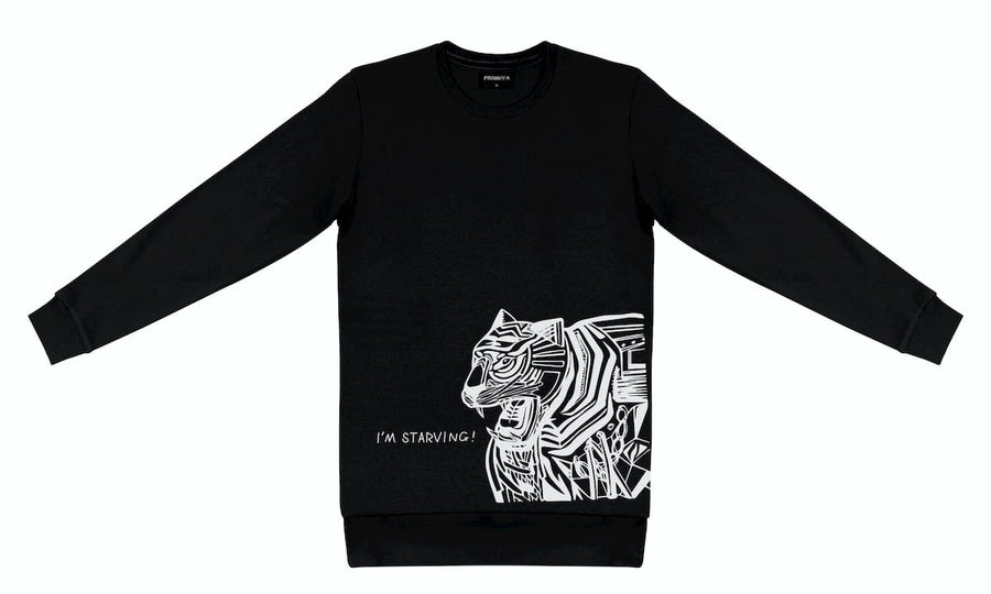 T-Shirt langarmig mit Tiger