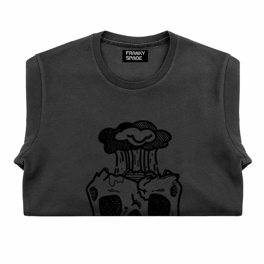 T-Shirt langarmig mit Totenkopf SKS12