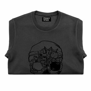 T-Shirt langarmig mit Totenkopf SKS16