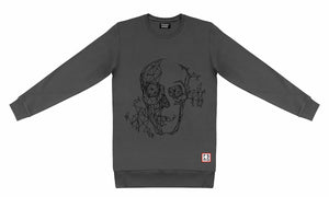 T-Shirt langarmig mit Totenkopf SKS17