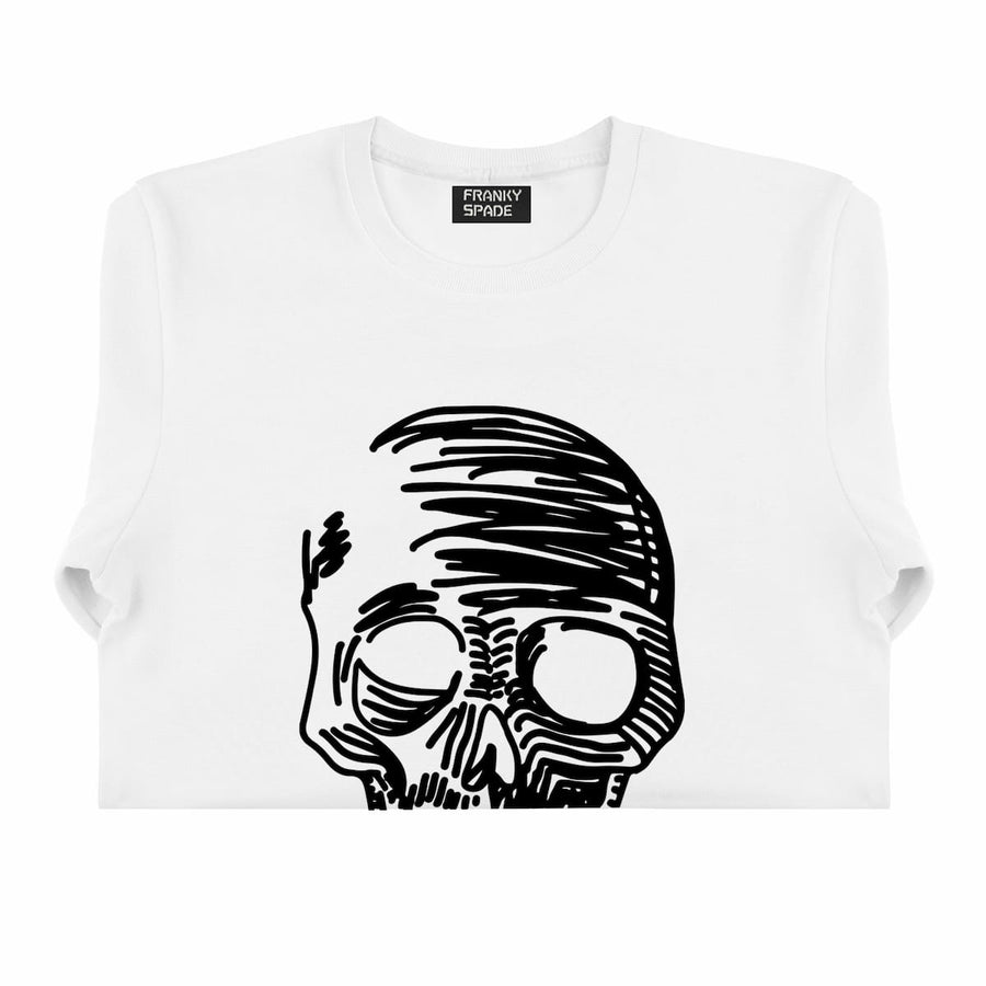 T-Shirt langarmig mit Totenkopf SKS11