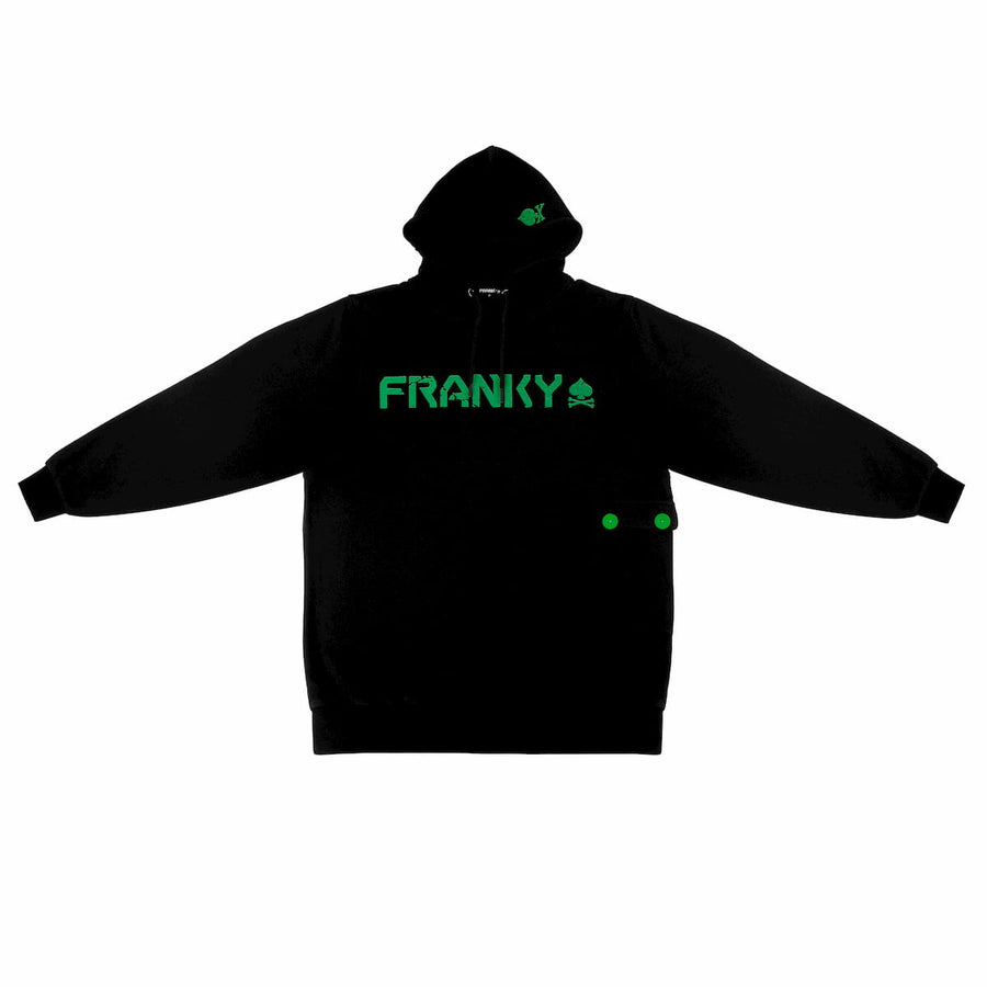 Hoodie with FRANKY Logo green