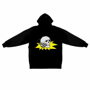 Hoodie with DJ Skull on back
