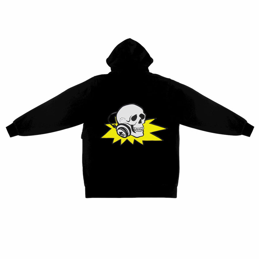 Hoodie with DJ Skull on back