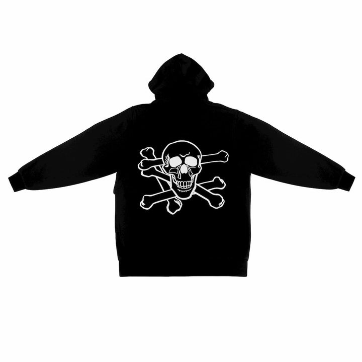 Hoodie with Skull and Bones on back