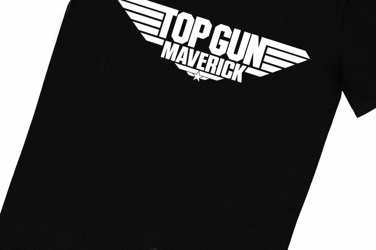 Top Gun Maverick Logo Black T-Shirt - Anynee