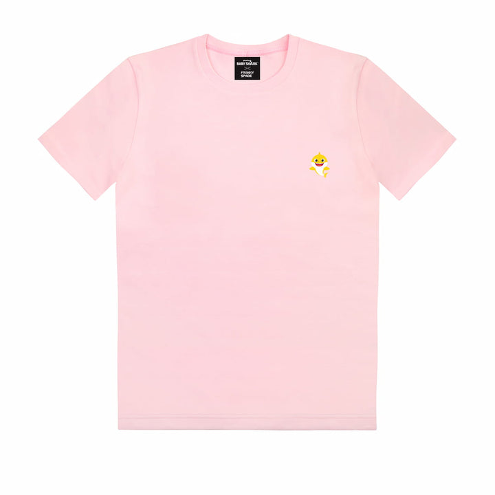 T-Shirt Baby Shark "Logoline" baby pink