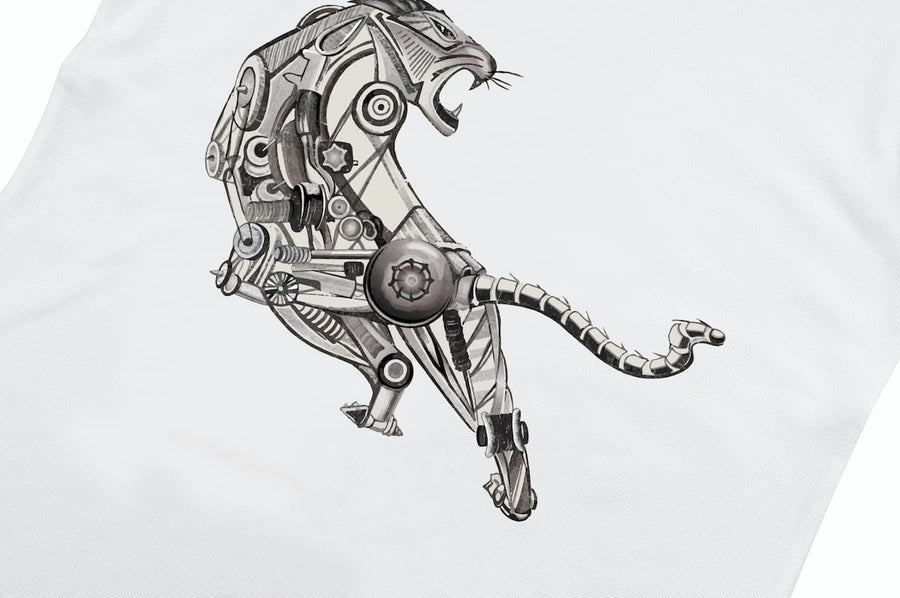 T-Shirt with Robot Tiger