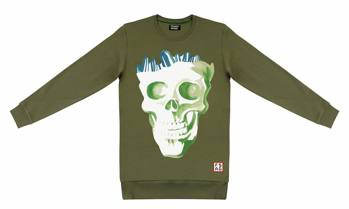 T-Shirt long arm with Skull SKC1
